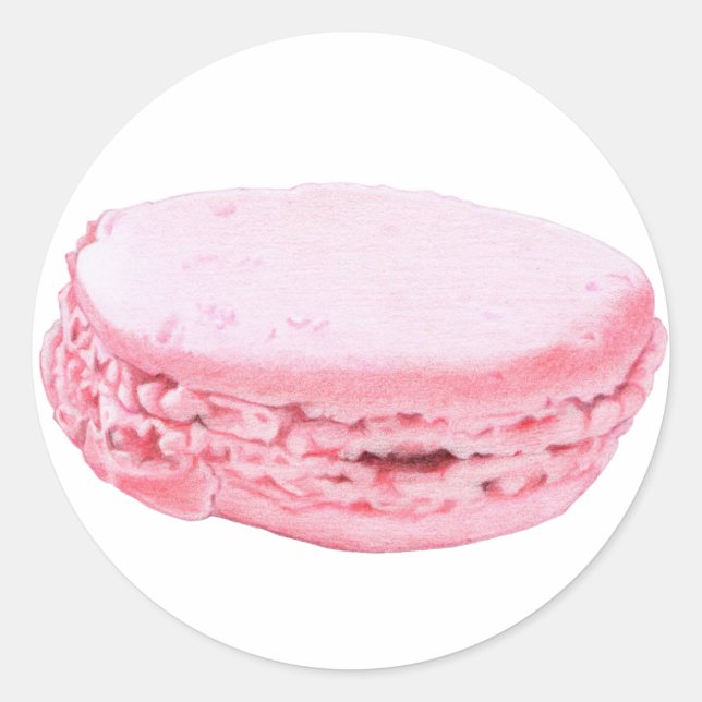 Rond Sticker rose Macarons (Devant)
