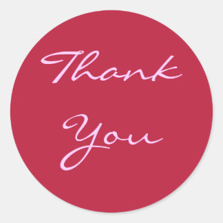 Rond Sticker Rose Merci