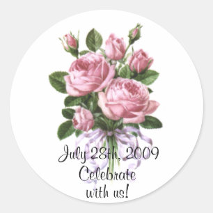 Rond Sticker Roses Rose
