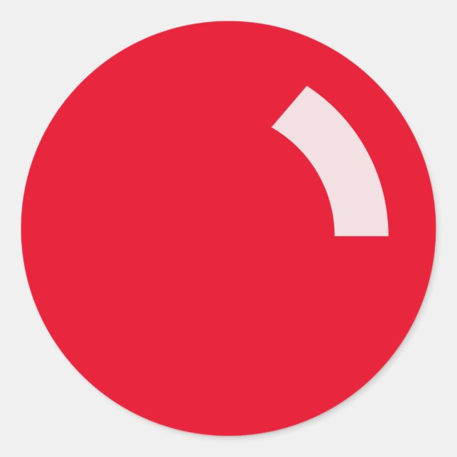 Rond Sticker rouge brillant de Noël (Devant)