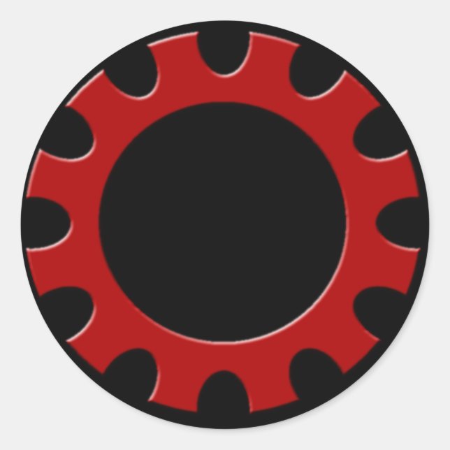 Rond Sticker rouge Cog (Devant)