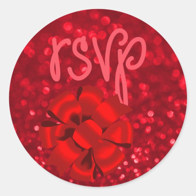 Rond Sticker rouge RSVP (Devant)