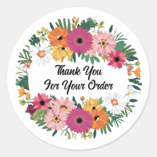 Rond sticker round merci pour votre commande