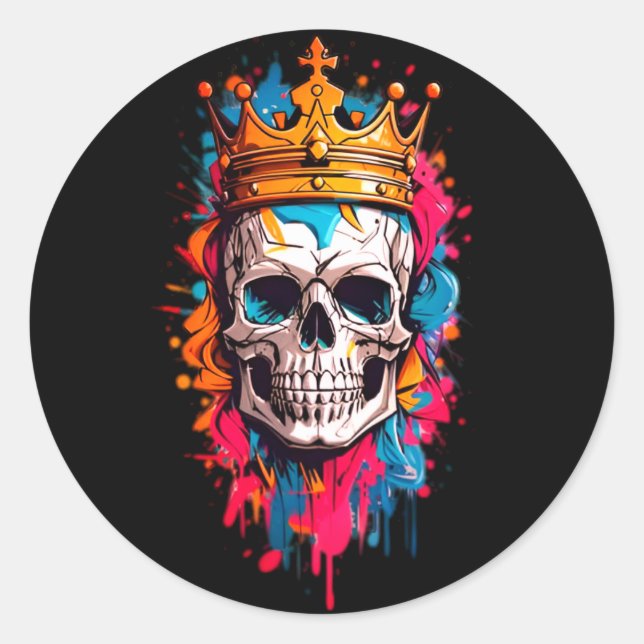 Rond Sticker royal crâne (Devant)