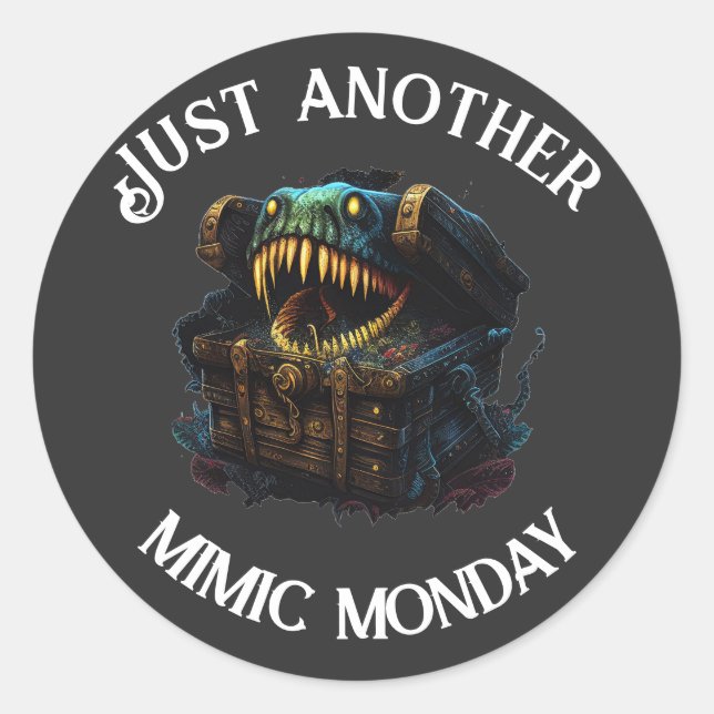 Rond Sticker RPG Mimic Monday Gaming (Devant)