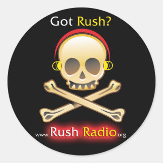 Rond Sticker Rush Radio Round