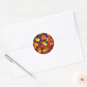 Rond Sticker Rustic Fall Folier