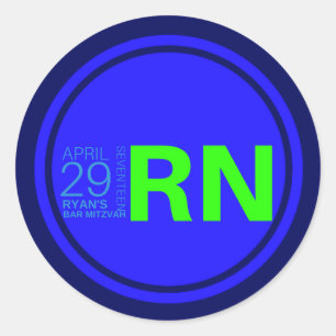 Rond Sticker Ryan's Bar Mitzvah