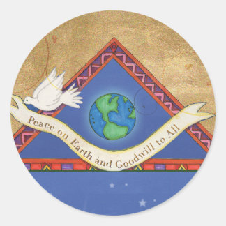 Rond Sticker S008 Peace on Earth