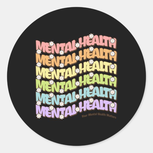 Rond Sticker S pour votre santé mentale2 (Devant)