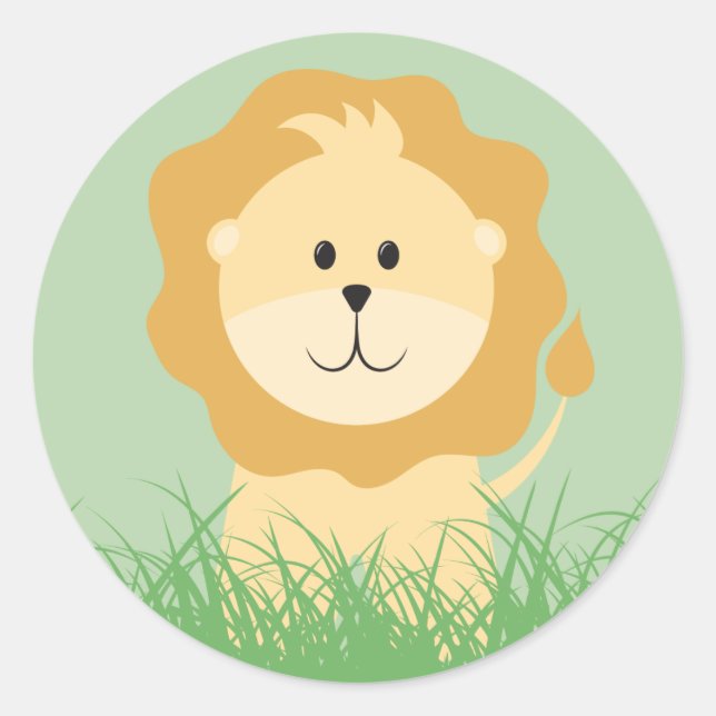 Rond Sticker Safari Animaux - Zebra (Devant)