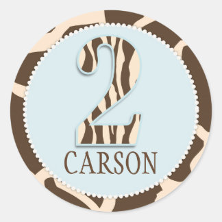 Rond Sticker Safari Boy BLU GIR 2C