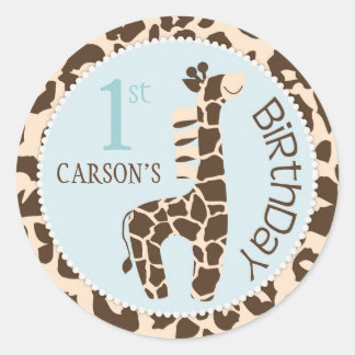 Rond Sticker Safari Boy BLUE CHE 1