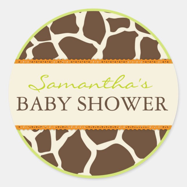 Rond Sticker Safari Boy Green D (Devant)