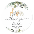 Sticker Safari Foliage Baby shower Favoriser