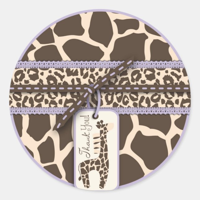 Rond Sticker Safari Girl LAV B (Devant)