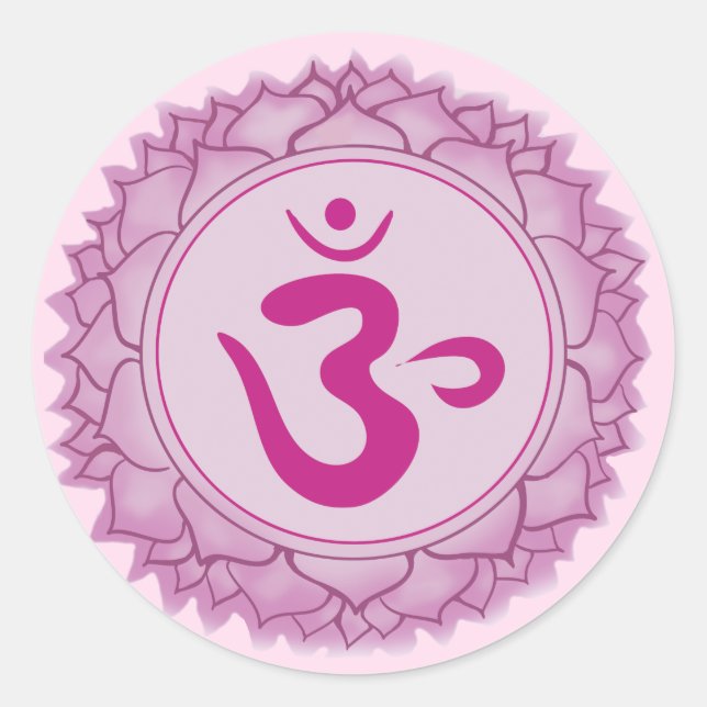 Rond Sticker Sahasrara ou couronne chakra (Devant)