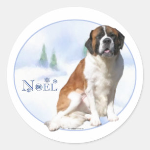 Rond Sticker Saint Bernard Noel