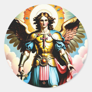 Rond Sticker Saint Michael