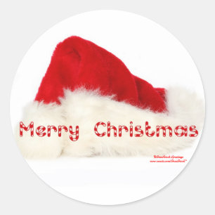 Rond Sticker Santa Hat