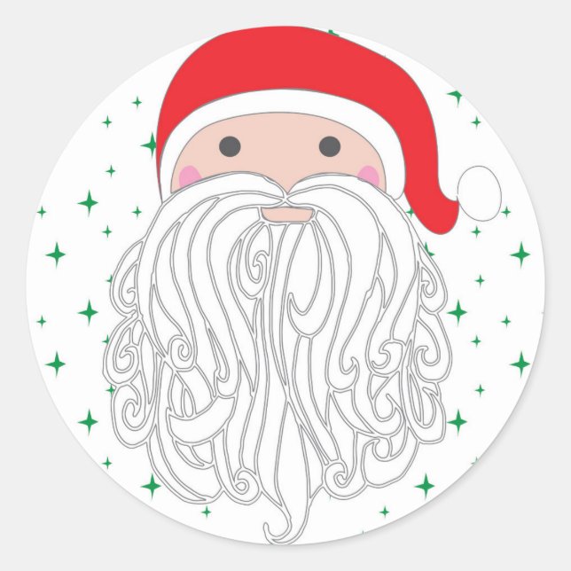 Rond Sticker Santa Sparkle (Devant)