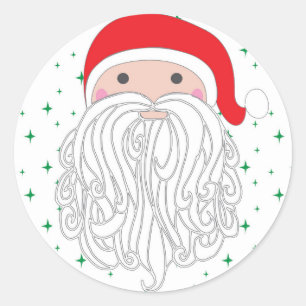 Rond Sticker Santa Sparkle
