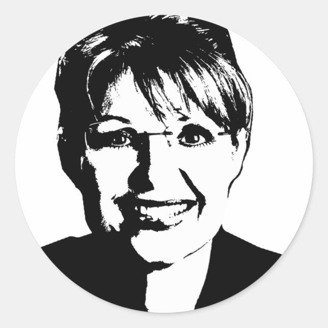 Rond Sticker Sarah Palin (Devant)