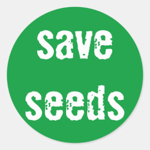 Rond Sticker "Save Seeds"