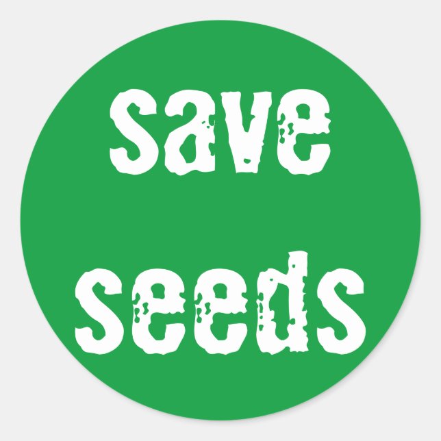 Rond Sticker "Save Seeds" (Devant)