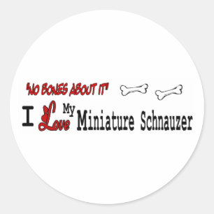 Rond Sticker Schnauzer (I Love)