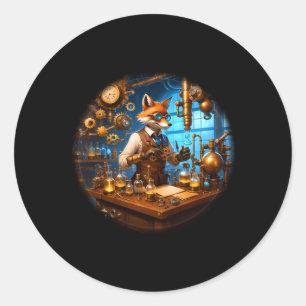 Rond Sticker scientifique Fox à vapeur Mercenary