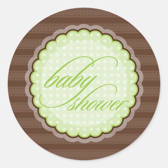 Rond STICKER / SEAL :: baby shower (Devant)