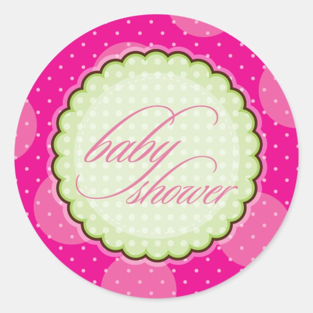 Rond STICKER / SEAL :: baby shower - lumineux (Devant)