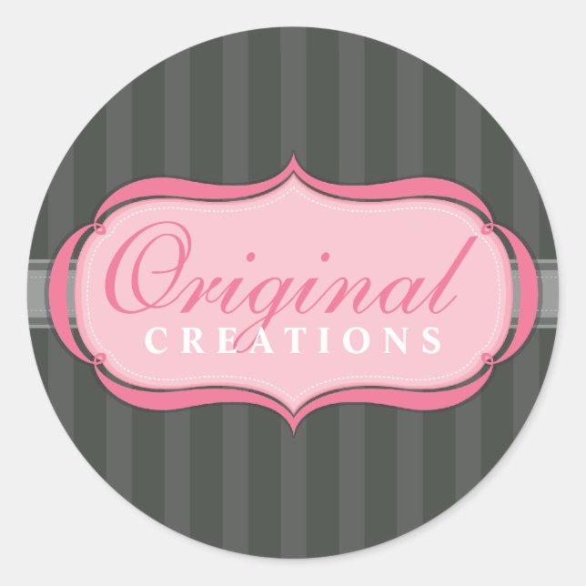 Rond STICKER SEAL :: élégant flamboyant 6 (Devant)