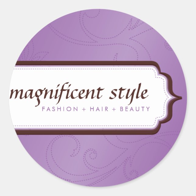 Rond STICKER SEAL :: magnificence stylisée 3 (Devant)