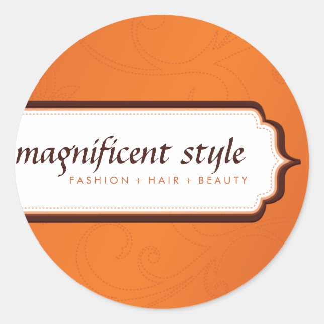 Rond STICKER SEAL :: magnificence stylisée 5 (Devant)