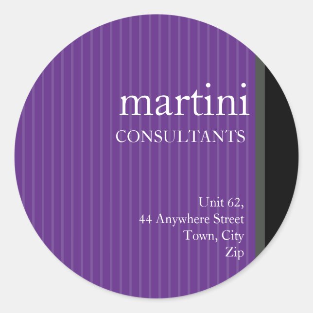 Rond STICKER SEAL :: simple élégant 1 (Devant)