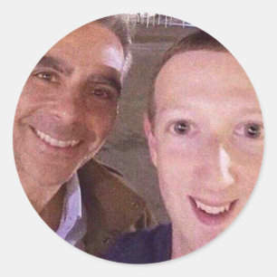 Rond Sticker Selfie Mark Zuckerberg