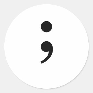 Rond Sticker Semicolon