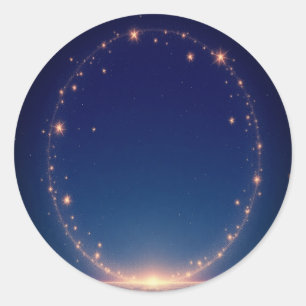 Rond Sticker Serene Night Sky