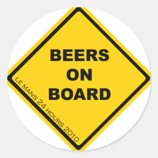 Rond Sticker Set Bières à bord