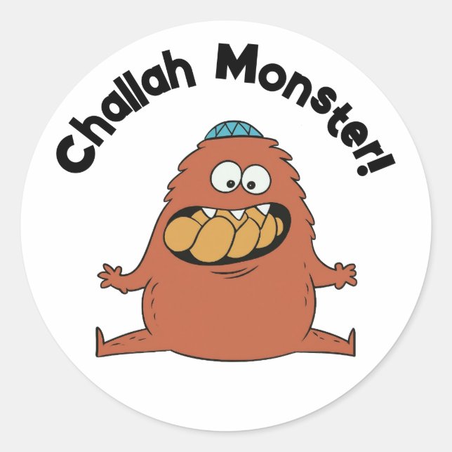 Rond Sticker Shabbat Monster Challah (Devant)