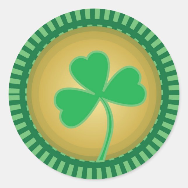 Rond Sticker shamrock (Devant)