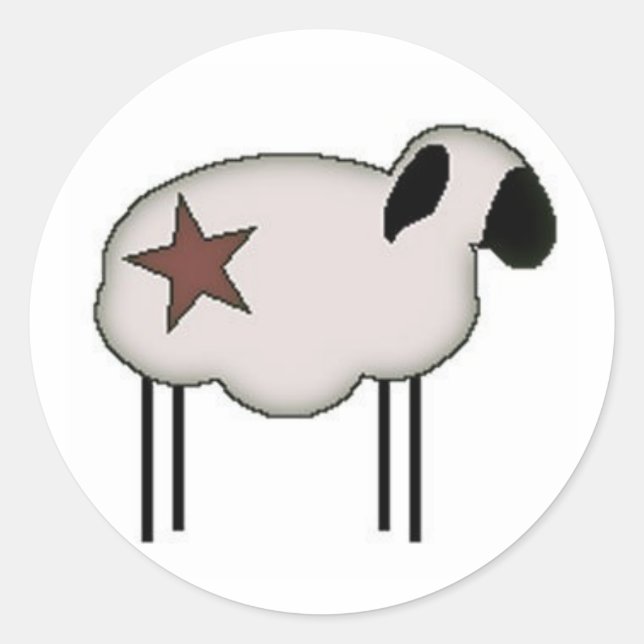 Rond Sticker Sheep #1 (Devant)