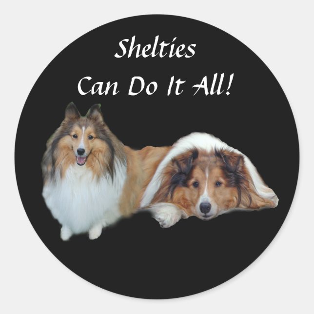 Rond Sticker Sheltie (Devant)