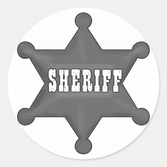 Rond Sticker Sheriff pour enfants (Devant)