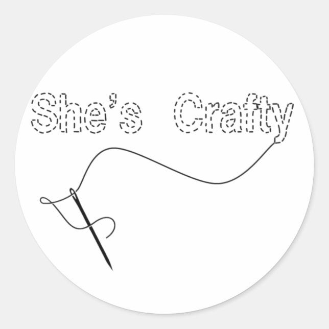 Rond Sticker She's Crafty (Devant)