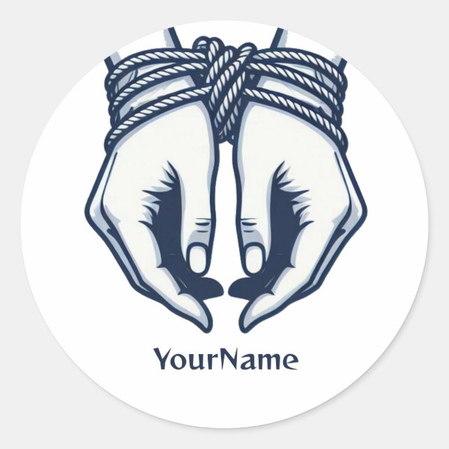 Rond Sticker Shibari : Personnalisez votre passion (Devant)