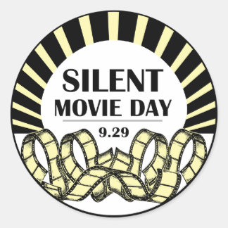 Rond Sticker Silent Movie Day