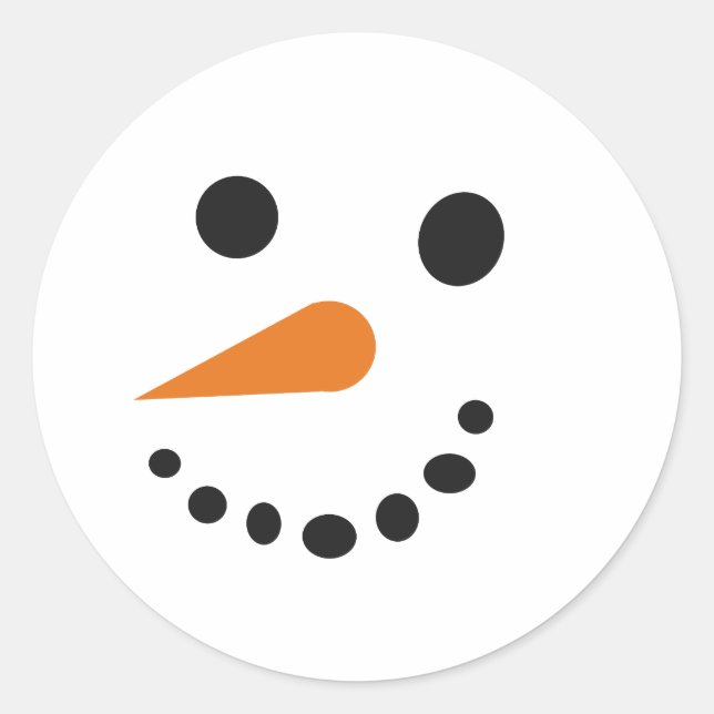 Rond Sticker Silly Snowman (Devant)